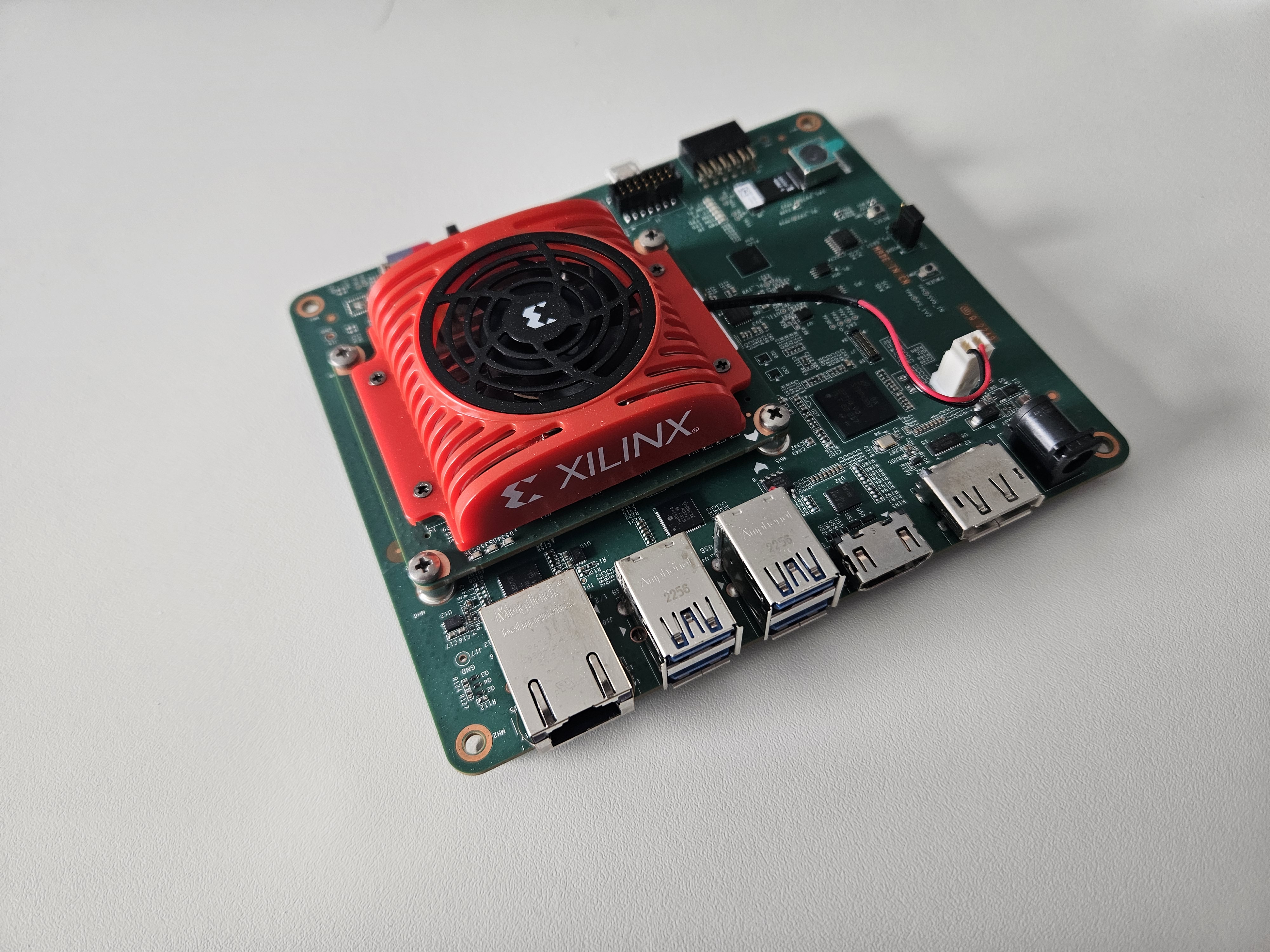 The Xilinx KV260 board brings a Xilinx SoC with camera peripherals onto a 10cm x 10cm board