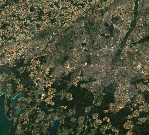 Sentinel-2 Image from the area of Munich